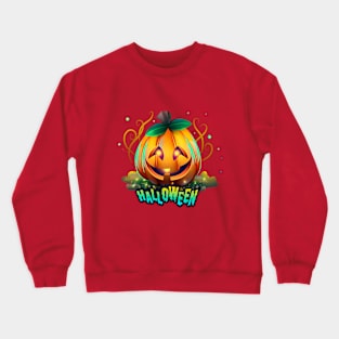 Halloween Pumpkin Design Crewneck Sweatshirt